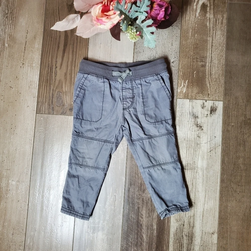 Carter's Gray Casual Baby Boys Pants Size 12m 100% Cotton EUC